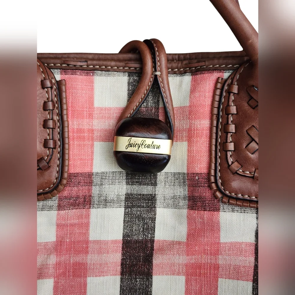 JUICY COUTURE shoulder bag linen blend & leather